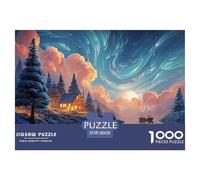 A Cozy Cabin in Mountain 1000 Pezzi Cartone Robusto Puzzle Rural Landscape Sfida Unica Gioco Creativo Puzzle Per Adulti E Bambini 38x26cm/1000pcs