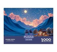 A Cozy Cabin in The Mountains 1000 Pcs Cartone Robusto Puzzle Cozy Cabin in The Mountains Sfida Unica Gioco Creativo Puzzle Per Adulti E Bambini 52x38cm/1000pcs
