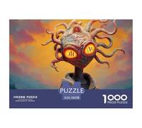 A Creepy Space Invader Girl 1000 Pcs Cartone Robusto Puzzle Mystical Tentacled Creature Sfida Unica Gioco Creativo Puzzle Per Adulti E Bambini 52x38cm/1000pcs