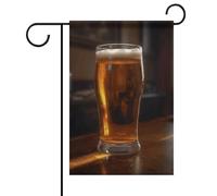 A Cup of Beer Bandiera da giardino su entrambi i lati, nessuna dissolvenza, bandiere di benvenuto, 30,5 x 45,7 cm, decorativa, piccola bandiera da giardino, decorazione per esterni, patio, prato
