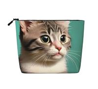 A Curious Cat - Trousse per trucchi in canapa, impermeabile, per articoli da toeletta da viaggio e uso quotidiano