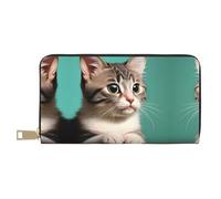 A Curious Cat Wallet Hand Held Coin Purse Fashion and Versatile Long può contenere telefoni cellulari, monete, chiavi