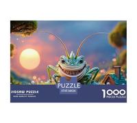 A Cute And Happy Baby Grass Hopper with Big Eyes 1000 Pezzi Cartoncino Extra-spesso Puzzle Premium Aquatic Animal Impossibilmente Difficile Sfida Unica Puzzle Per Decorazione Domestica 38x26cm/1000pcs
