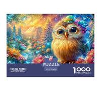 A Cute Owl in A Vibrant, Magical Forest Puzzle Da 1000 Pezzi Dreamy Owl Sfidante E Di Ingegno Per Tutte Le Età 70x50cm/1000pcs