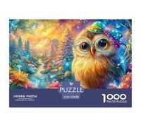 A Cute Owl in A Vibrant, Magical Forest Puzzle Da 1000 Pezzi Dreamy Owl Sfidante E Di Ingegno Per Tutte Le Età 52x38cm/1000pcs