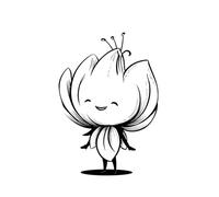 A cutesy cartoon saffron flower: Work Notebook, Funny Office Gift for Women, Coworker, Boss, Secret Santa Gag Gift (Blank Lined Journal)