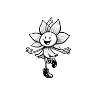 A cutesy cartoon saffron flower: Work Notebook, Funny Office Gift for Women, Coworker, Boss, Secret Santa Gag Gift (Blank Lined Journal)