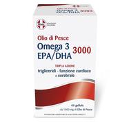 A&D Gruppo Alimentare Dietetico MATT DIVISIONE PHARMA OLIO DI PESCE OMEGA 3 EPA/DHA 3000 TRIPLA AZIONE 60 GELLULE