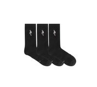 A-DAM 3-pack Crew Socks Socks Karate Deep Black Taglia: 36-40 | Calzini Outlet | Unisex | Nero