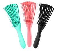 A.DASHER - 3 Pennelli Districanti per Capelli Naturali, Afro Americani/africani Testurizzati da 3a a 4c, Esfoliando il Cuoio Capelluto
