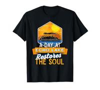 A Day At Echo Lake Restores The Soul Camping Sayings Camper Maglietta