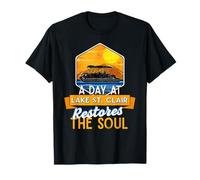 A Day At Lake St. Clair Restores The Soul Camping Sayings Maglietta