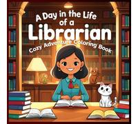 A Day in the Life of a Librarian coloring book: Cozy Library Coloring Book for Kids and Adults - Cute Book Scenes, Reading Nooks, and Animal Friends (children activity book)