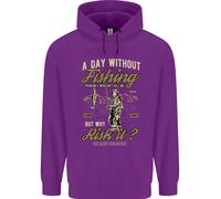 A Day Without Pesca Divertente Pescatore Bambini Felpa con Cappuccio