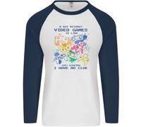 A Day Without Video Games Uomo L/S Baseball T-Shirt