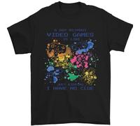 A Day Without Video Games Uomo T-Shirt 100% Cotone