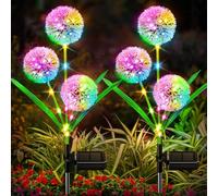 A DECORE LUMI DI GARDENI SOLARO da 4 pacchetti: luci da esterno aggiornate - luce colorata di fiori di tarassaco - luci solari luminose con 36 LED per donne regali per la festa del cortile per le