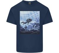 A Deep Sea Scuba Diver Diving Uomo Cotton T-Shirt Tee Top