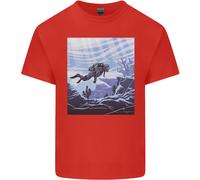 A Deep Sea Scuba Diver Diving Uomo Cotton T-Shirt Tee Top