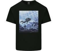 A Deep Sea Scuba Diver Diving Uomo Cotton T-Shirt Tee Top