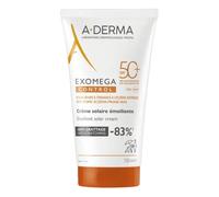 A-derma Exomega Control Crema Solare Emolliente Spf50+ Protezione Solare Pelle Atopica, Prurito 150ml