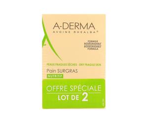A-Derma Pain Surgras Nutriente Pelli Fragili Secche 2x100 g - Sapone