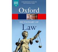 Jonathan Law A Dictionary of Law (Tascabile) Oxford Quick Reference