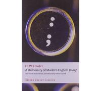 H. W. Fowler A Dictionary of Modern English Usage (Tascabile)