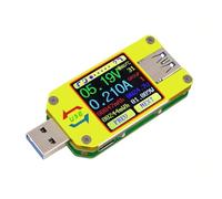 A-DIGISHUO UM34C USB3.0 Tester schermo a colori con Android APP Tensione e Corrente Misuratore di Tipo C 1.44 Pollici Display LCD a colori Cavo Resistenza Carico Impedenza Meter