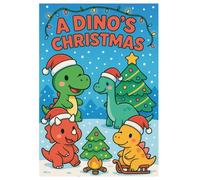 A Dino's Christmas: Coloring with the twins