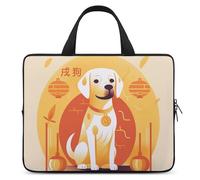 A Dog Sitting Laptop Sleeve Ultra-sottile, impermeabile, 15 pollici Laptop Borse, Portatile Protettivo Computer Borsa con Cinghia da Polso