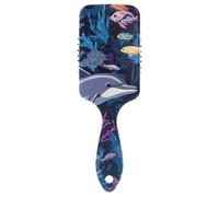 A Dolphin spazzole antistatiche per donne nere Progettato massaggio del cuoio capelluto per la crescita dei capelli con manico ergonomico cepillo para cabello rizado