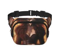 a doppio strato per uomo e donna, cintura da corsa impermeabile regolabile, multifunzionale con stampa DVD Fire per viaggi, escursioni, fitness