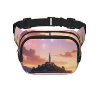 a doppio strato per uomo e donna, cintura da corsa impermeabile regolabile, multifunzionale con stampa a forma di stella del cielo per viaggi, escursioni, fitness