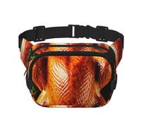 a doppio strato per uomo e donna, cintura da corsa impermeabile regolabile, multifunzionale con stampa di zucca di tacchino del Ringraziamento per viaggi, escursioni, fitness