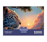 A Double Exposure Depicting 1000 Pezzi Cartoncino Premium Puzzle Jungle Landscape Sfida Unica Gioco Creativo Puzzle Per Bambini 52x38cm/1000pcs