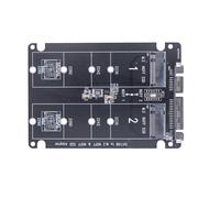 (A) Double Port M.2 NGFF SSD to SATA Serial Port Adapter Experience 6Gbps Faster File Transfers and Reliable Performances Multicolor
