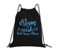 A Dream Is A Wish Your Heart Makes Donna Uomo Borsa Con Coulisse Resistente Gym Sack Casual Sacchetto Sportivo Per Vacanze Nuoto All'Aperto