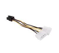 A Dual 4-Pin Molex IDE to 6 Pin PCI-E Graphic Card Power Connector Cab