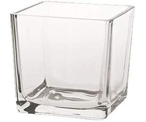 A e D Centrotavola Vaso vetro trasparente cubo Ampolla biscottiera per confettata caramellata porta confetti (10x10cm H10cm)