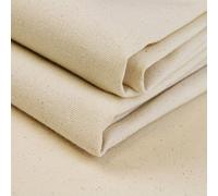 A-Express 100% Cotone Naturale - Tessuto di Calicò al Metro - Non Sbiancato Materiale Artigianale - 150cm 60 Pollici Larghezza - 155 Grammi al Metro - Tela per Pittura, Cucire - 500cm x 150cm