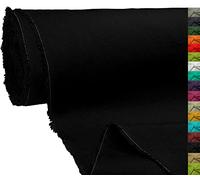A-Express 100% Cotone Tessuto di tela Materiale Stoffa da Sartoria Tenda Borse 145cm 57" Larghezza 250GSM Venduto al Metro - 2 Metri 200cm x 145cm Nero