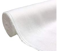 A-Express Naturale Puro 100% Tessuto di lino Materiale morbido Sartoria Moda Borsa di lino 140cm larghezza - Mezzo Metro 50cm x 140cm Bianca