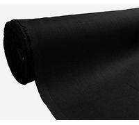 A-Express Naturale Puro 100% Tessuto di lino Materiale morbido Sartoria Moda Borsa di lino 140cm larghezza - 2 Metri 200cm x 140cm Nero