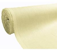 A-Express Naturale Puro 100% Tessuto di lino Materiale morbido Sartoria Moda Borsa di lino 140cm larghezza - 5 Metri 500cm x 140cm Crema