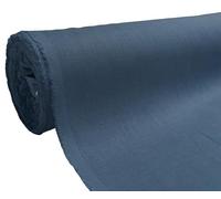 A-Express Naturale Puro 100% Tessuto di lino Materiale morbido Sartoria Moda Borsa di lino 140cm larghezza - 1 Metro 100cm x 140cm Denim scuro