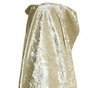 A-Express Premium Morbida Velluto Schiacciato Tessuto Materiale Tenda Cuscino Sartoria 140cm Larghezza - 2 Metri 200cm x 140cm Crema