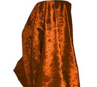 A-Express Premium Morbida Velluto Schiacciato Tessuto Materiale Tenda Cuscino Sartoria 140cm Larghezza - 5 Metri 500cm x 140cm Arancia bruciata