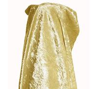 A-Express Premium Morbida Velluto Schiacciato Tessuto Materiale Tenda Cuscino Sartoria 140cm Larghezza - Mezzo Metro 50cm x 140cm Oro