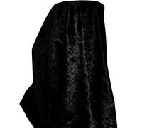 A-Express Premium Morbida Velluto Schiacciato Tessuto Materiale Tenda Cuscino Sartoria 140cm Larghezza - 1 Metro 100cm x 140cm Nero